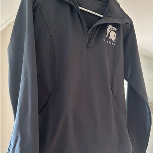 Women’s XS MSU Volleyball Black Quarter-Zip Pull Over